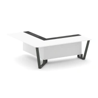 Проходной угловой модуль левый Steel Meet KM-PR.B.SPPOU-20(L) / Тиквуд Светлый – Графит Глянец – Металл Антрацит / 2000×2000×750