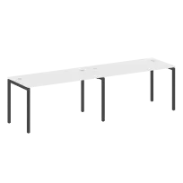 Metal System Quattro Р. ст. на 2 раб. места на П-образном м/к 40БП.СМ-2.3 Акация/Антрацит металл 2800*720*750
