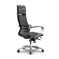 Кресло для руководителя Метта L 1m 42/K_17838_Кожа перфорированная NewLeather – Черный
