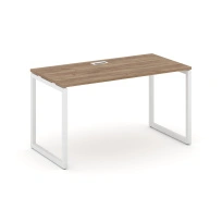 Стол офисный Style Project SN-4O.SP-011 / Дуб Табак – Металл Белый / 980×700×750