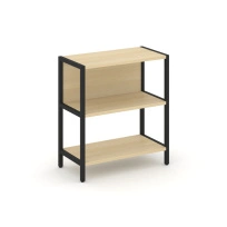 Односекционный стеллаж двухярусный Shelf System SN.STM-211 Тиквуд Светлый/Металл Черный 810×400×879