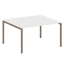 Metal System Quattro Перег. стол (1 столешница) на П-образном м/к 40БП.ПРГ-1.3 Акация/Антрацит металл 1400*1235*750
