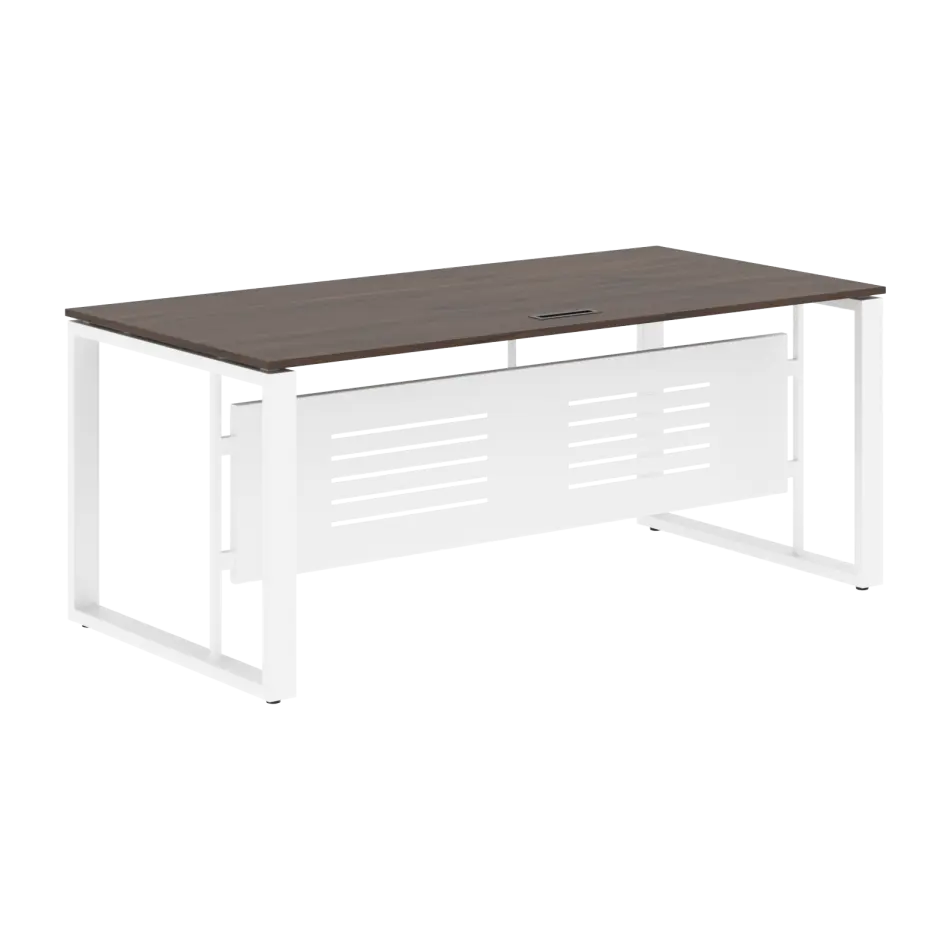Стол для руководителя EST 189M Дуб Денвер темный/Белый 1800×900×750 ENIO