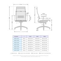 Кресло офисное Метта B 2m 9/T110, Основание Метта 17834