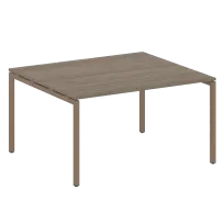 Metal System Quattro Перег. стол (1 столешница) на П-образном м/к 40БП.ПРГ-1.3 Акация/Антрацит металл 1400*1235*750