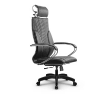 Кресло для руководителя Метта L 2c 44B/K_17831_Кожа перфорированная NewLeather - Черный_Кожа перфорированная NewLeather - Черный