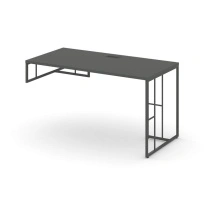 Стол офисный для опорной тумбы левый Rift RF.SPOT-015 (L) Дуб Табак/Металл Черный 1780×700×750