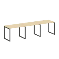 Metal System Quattro Р. ст. на 3 раб. места на О-образном м/к 40БО.СМ-3.1 Акация/Антрацит металл 3000*720*750