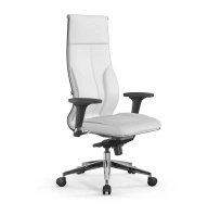 Кресло для руководителя Метта L 1m 46/2D_17839_Кожа перфорированная NewLeather - Темно-коричневый_Кожа перфорированная NewLeather - Темно-коричневый