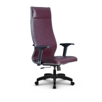 Кресло для руководителя Метта L 1m 42/4D_17831_Кожа перфорированная NewLeather – Темно-коричневый