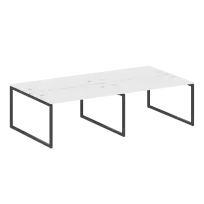 Metal System Quattro Р. ст. на 4 раб. места на О-образном м/к 40БО.СМ-4.3 Акация/Антрацит металл 2800*1475*750