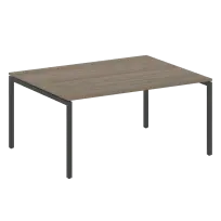 Metal System Quattro Перег. стол (1 столешница) на П-образном м/к 40БП.ПРГ-1.4 Акация/Антрацит металл 1600*1235*750