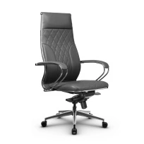 Кресло для руководителя Метта L 1m 44M/K_17839_Кожа перфорированная NewLeather – Черный