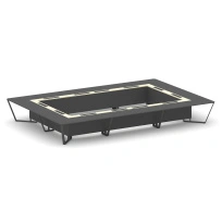 Стол для переговоров прямоугольный Steel Meet KM-PR.B.SP-26K2 / Тиквуд Светлый – Графит Глянец – Металл Черный / 6000×4000×750