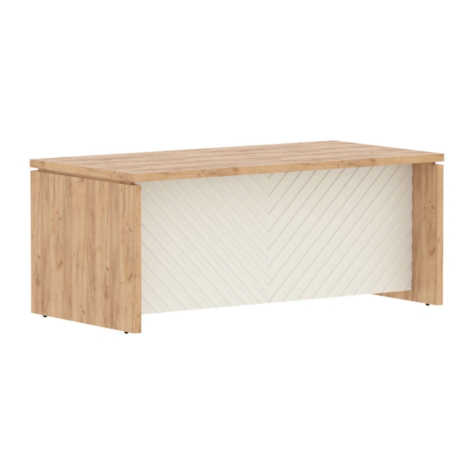 Стол для руководителя TLST 189H Дуб Бофорд Z/Латте 1800×900×750 TORR LUX