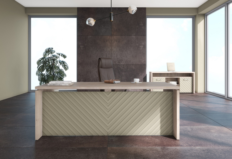 Кабинет руководителя TORR LUX цвет Дуб Каньон Z / Красный