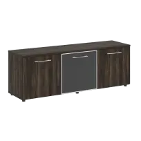 Тумба модульная LT.TS-3.4 black Yalta / Дуб Мали – Стекло Black 1642×450×580