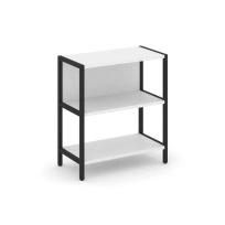 Односекционный стеллаж двухярусный Shelf System SN.STM-211 Тиквуд Светлый/Металл Черный 810×400×879