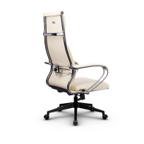 Кресло для руководителя Метта L 1c 44B/K_17832 Кожа перфорированная NewLeather – Черный