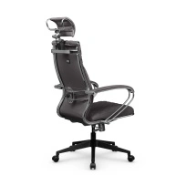Кресло для руководителя Метта L 2c 44C/K_17832_Кожа перфорированная NewLeather - Черный_Кожа перфорированная NewLeather - Черный