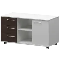 Креденция левая Кортез KZT-62L Темный шимо/Белый