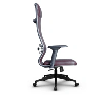 Кресло для руководителя Метта L 1m 42/4D_17832_Кожа перфорированная NewLeather – Темно-коричневый