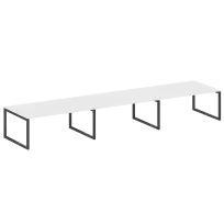 Metal System Quattro Перег. стол (3 столешницы) на О-оразном м/к 50БО.ПРГ-3.5 Акация/Антрацит металл 5400*1235*750