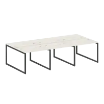 Metal System Quattro Р. ст. на 6 раб. места на О-образном м/к 40БО.СМ-6.1 Акация/Антрацит металл 3000*1475*750