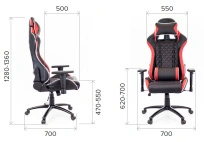 Геймерское кресло Everprof Lotus S11 Экокожа Красный