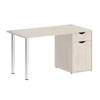 Home Office Стол офисный VR.SP-3-138.1 Серый/Хром опоры 1380×720×750