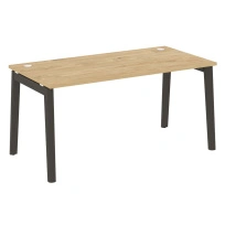 Onix Wood Стол офисный OW.SP-4.8 Дуб мали/Дуб светлый/Белый металл 1580×800×750