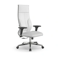 Кресло для руководителя Метта L 1m 46/2D_17834_Кожа перфорированная NewLeather - Темно-коричневый_Кожа перфорированная NewLeather - Темно-коричневый