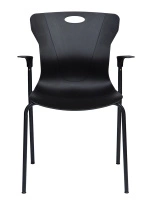 Стул офисный NORDEN Seven white / белый пластик / белая база с подлокотниками