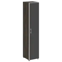 Шкаф узкий LT.SU-1.10 R (R) black Yalta / Дуб Мали – Стекло Black 400×450×1987