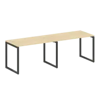 Metal System Quattro Р. ст. на 2 раб. места на О-образном м/к 40БО.СМ-2.2 Акация/Антрацит металл 2400*720*750