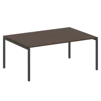 Metal System Quattro Перег. стол (1 столешница) на П-образном м/к 40БП.ПРГ-1.5 Акация/Антрацит металл 1800*1235*750