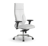 Кресло для руководителя Метта L 1m 46/2D_17838_Кожа перфорированная NewLeather - Темно-коричневый_Кожа перфорированная NewLeather - Темно-коричневый