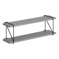 Полка с полкодержателями SH4-ROD Дуб Юкон 660х166х214 COFFEE