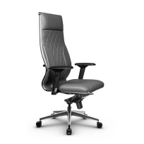 Кресло для руководителя Метта L 1m 44M/4D_17839_Кожа перфорированная NewLeather – Темно-бордовый