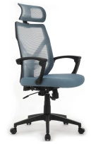 Белый пластик/Синяя сетка сидушка W-203AC