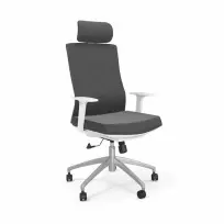 Кресло для руководителя ТЕСЛА / Тесла серый TESLA White Grey