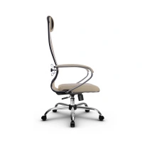 Кресло для руководителя Метта L 1m 36/K_17833_Сетка X2 - Черный_Кожа перфорированная NewLeather - Черный