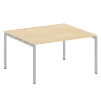 Metal System Quattro Перег. стол (1 столешница) на П-образном м/к 40БП.ПРГ-1.3 Акация/Антрацит металл 1400*1235*750