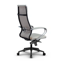 Кресло для руководителя Метта L 1m 42/K_17840_Кожа перфорированная NewLeather – Черный