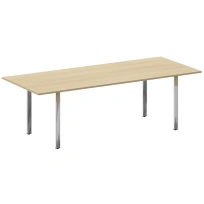 Metal System Direct Стол переговорный на П-обр. м/к БП.ПРГ-240 Акация/Нерж. сталь 2400*1000*750