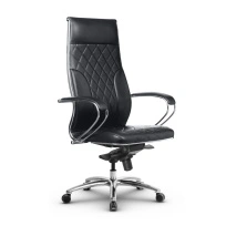 Кресло для руководителя Метта L 1c 44M/K_17838 Кожа перфорированная NewLeather – Черный