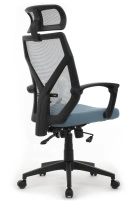 Белый пластик/Синяя сетка сидушка W-203AC