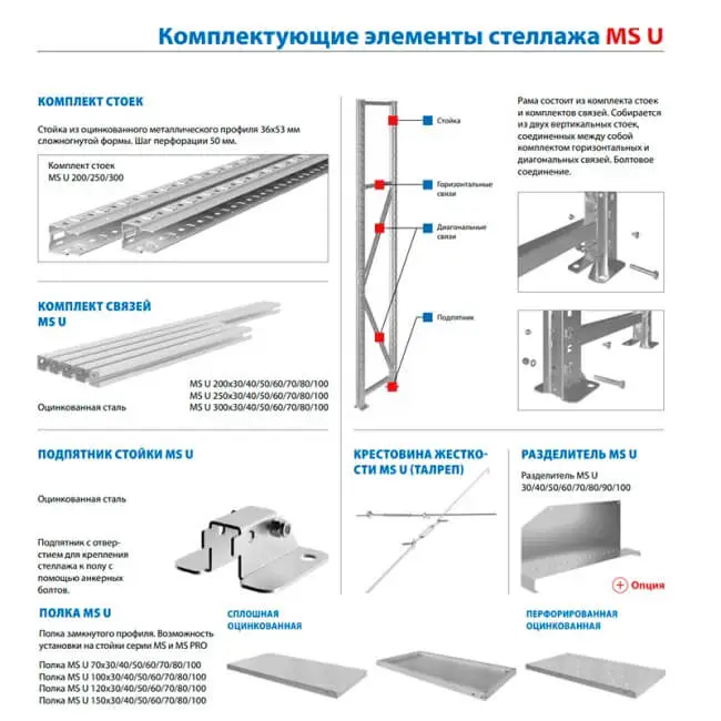 Полка MS U 120х60