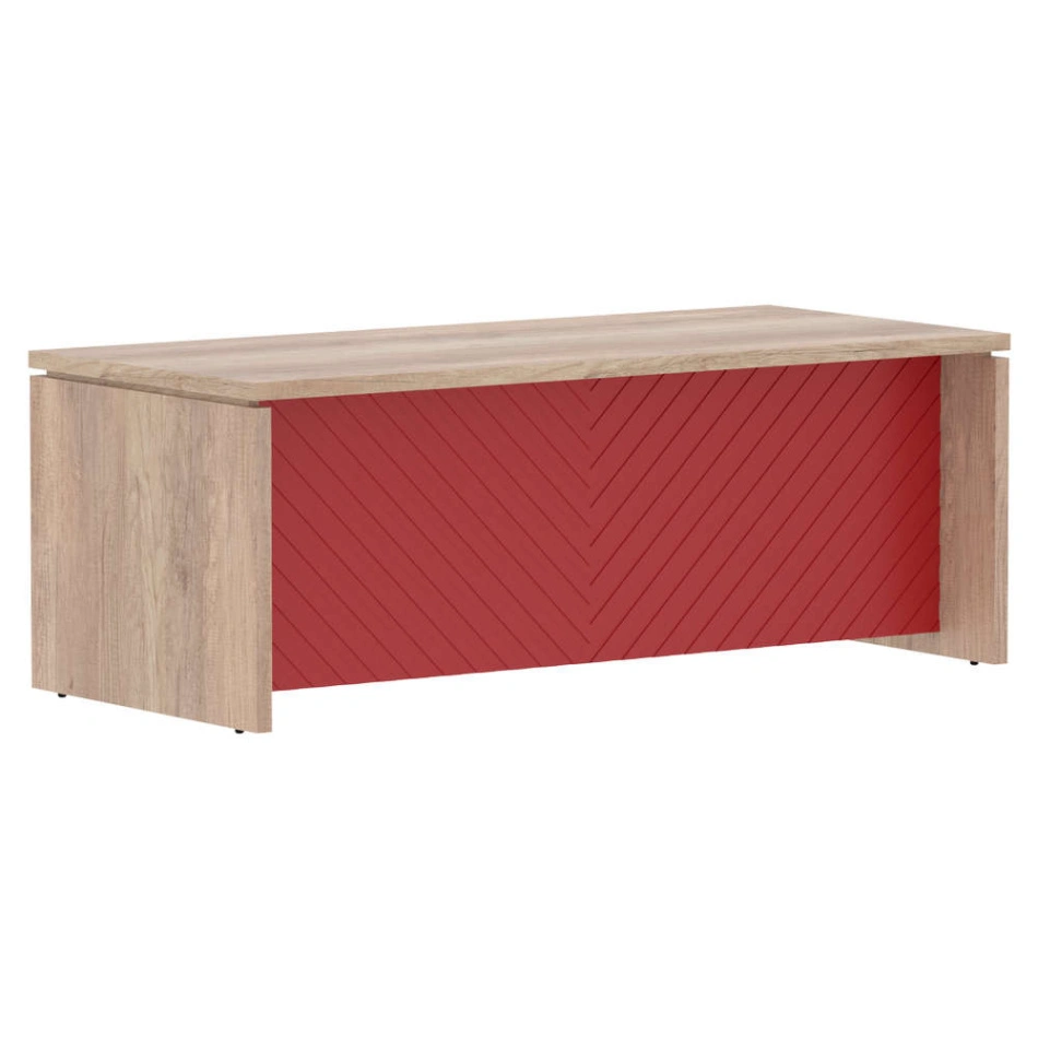 Стол для руководителя TLST 209H Дуб Каньон Z/Красный 2000×900×750 TORR LUX
