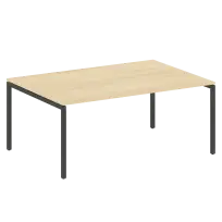 Metal System Quattro Перег. стол (1 столешница) на П-образном м/к 40БП.ПРГ-1.5 Акация/Антрацит металл 1800*1235*750